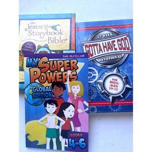 Christian Storybook & Devotionals Set For Kids Childrens Bible Faith Educational